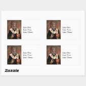 Saint Patrick met de hand verheven Rechthoekige Sticker (Vel)