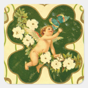 Saint Patrick’s Day Art Nouveau Angel - Sticker