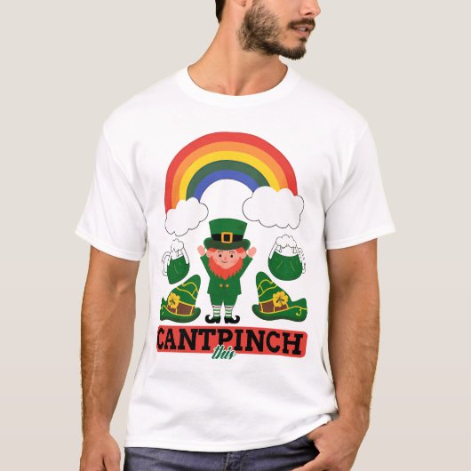 Saint Patrick’s Day Leprechaun et Rainbow T-Shirt (Devant)