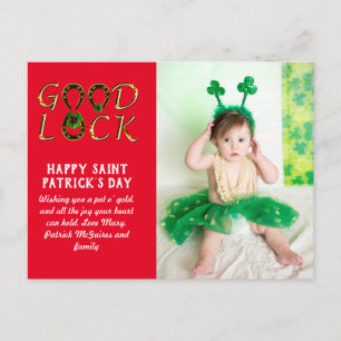 Saint Patrick Salutation BUDGET Carte photo