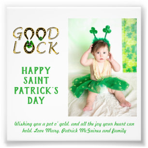 Saint Patrick Salutation BUDGET Carte photo