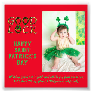 Saint Patrick Salutation BUDGET Carte photo