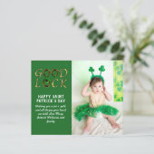 Saint Patrick Salutation BUDGET Carte photo (Debout devant)