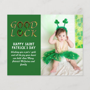 Saint Patrick Salutation BUDGET Carte photo