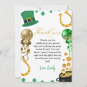 Saint Patrick Shamrock Anniversaire Carte de remer