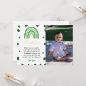 Saint Patrick Shamrock Anniversaire Carte de remer (Devant/Arrière en situation)