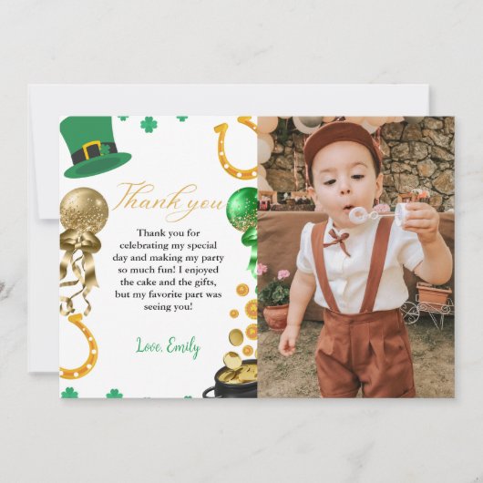 Saint Patrick Shamrock Anniversaire Carte de remer (Devant)