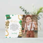 Saint Patrick Shamrock Anniversaire Carte de remer (Debout devant)