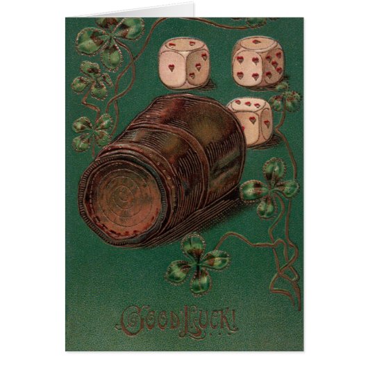 Saint-Patrick vintage, Chance Irlandaise aux dés (Devant)