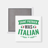 Saint Patrick was de Italiaanse St Patricks Day Magneet (Voorkant / Achterkant)