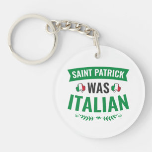 Saint Patrick was de Italiaanse St Patricks Day Sleutelhanger