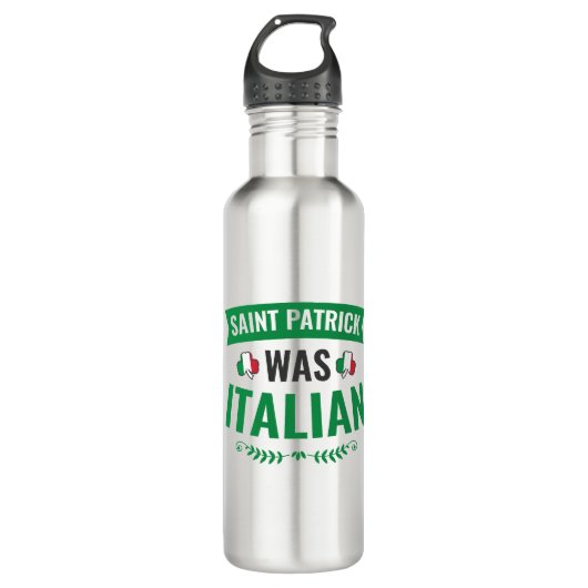Saint Patrick was de Italiaanse St Patricks Day Waterfles (Voorkant)