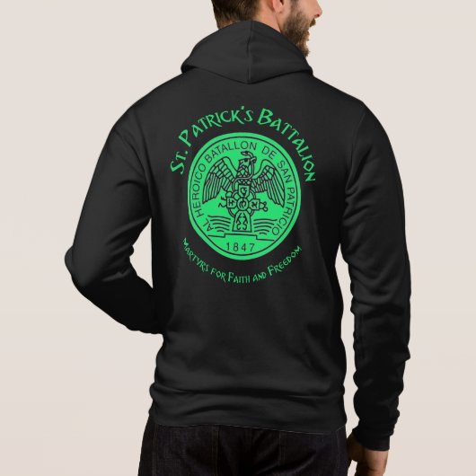 Saint Patrick's batalion San Patricios, katholiek Hoodie (Achterkant)