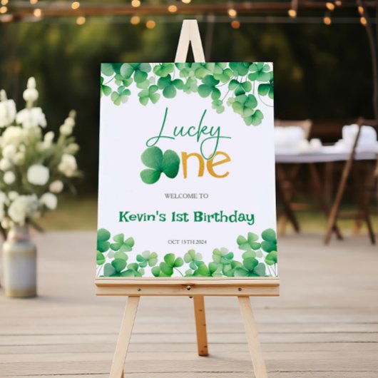 Saint Patrick's Birthday Lucky One Affiche de bien