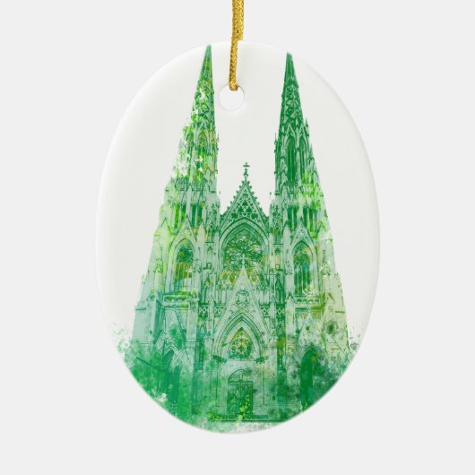 Saint Patrick's Cathedral New York Keramisch Ornament (Voorkant)