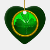 SAINT PATRICK'S CELTIC HEART- Shamrock Keramisch Ornament (Achterkant)
