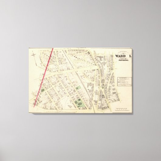 Saint Patricks Church en St. School Atlas Canvas Afdruk (Voorkant)