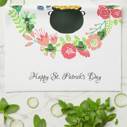Saint Patrick's Cuisine Serviette Teddy Ours (Plié)