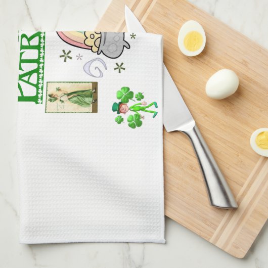 saint patricks cuisine verte serviette (Quart Plié)