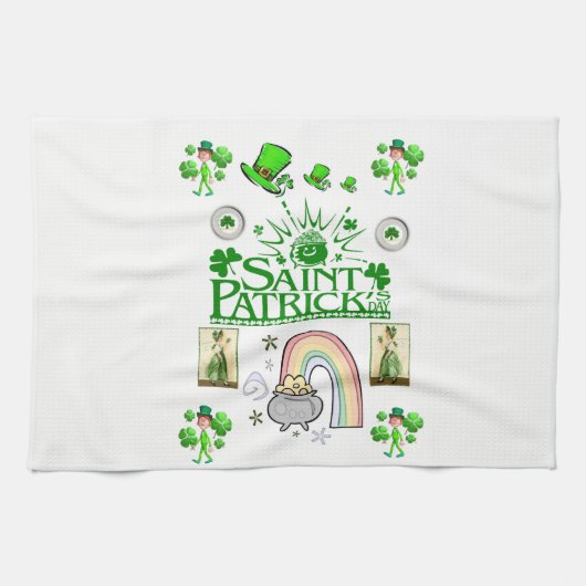 saint patricks cuisine verte serviette (Horizontal)