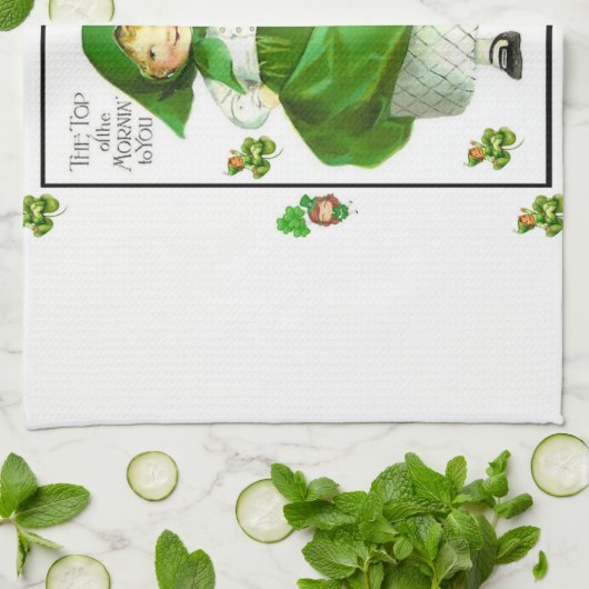 saint patricks cuisine verte serviette (Plié)