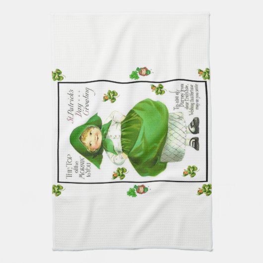saint patricks cuisine verte serviette (Vertical)