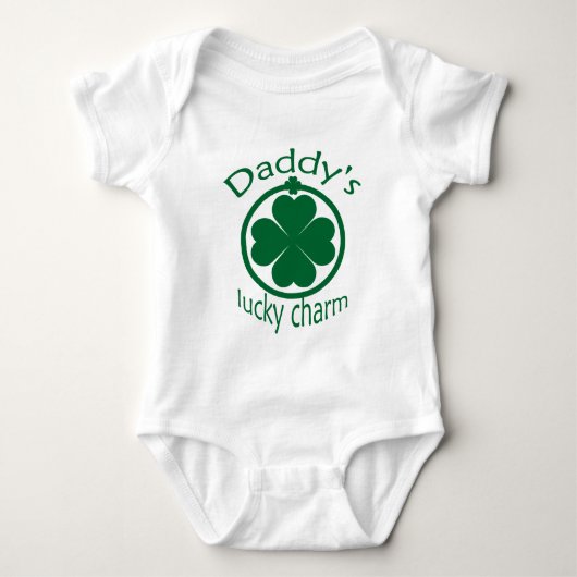 Saint Patrick's Daddys Lucky Charm Baby Creeper Romper (Voorkant)