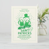 Saint patrick's dag uitnodiging flyer sjabloon (Staand voorkant)