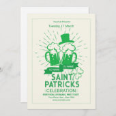 Saint patrick's dag uitnodiging flyer sjabloon (Voorkant / Achterkant)
