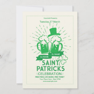 Saint patrick's dag uitnodiging flyer sjabloon