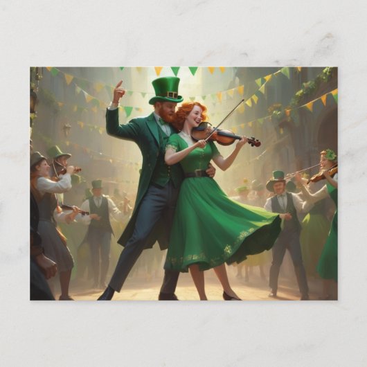 Saint Patrick's Dance Briefkaart (Voorkant)