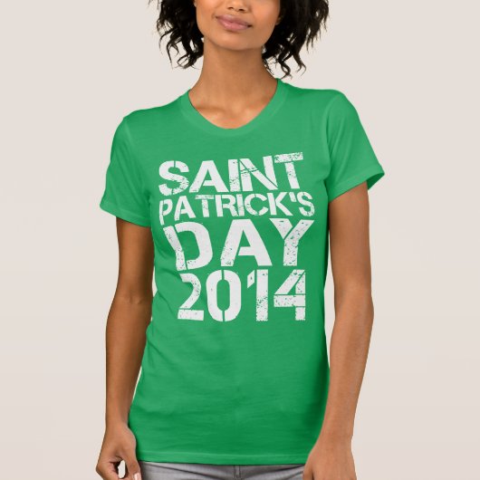 Saint Patrick's Day 2014 Green Chalkboard T-shirt (Voorkant)