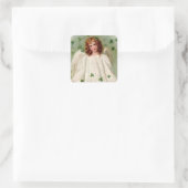 Saint Patrick's Day Angel et Shamrocks sur Sticker (Sac)