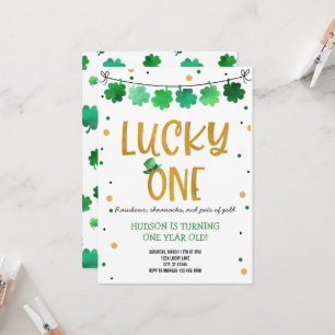 Saint Patrick's Day Anniversaire Invitation Lucky
