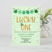 Saint Patrick's Day Anniversaire Invitation Lucky  (Debout devant)