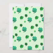 Saint Patrick's Day Anniversaire Invitation Lucky  (Dos)