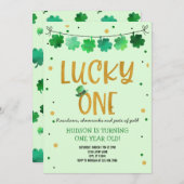 Saint Patrick's Day Anniversaire Invitation Lucky (Devant / Derrière)