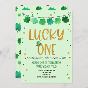Saint Patrick's Day Anniversaire Invitation Lucky