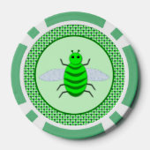 Saint Patricks Day Bee en Shamrocks Poker Chips (Achterkant)