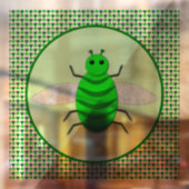 Saint Patricks Day Bee en Shamrocks Raamsticker (Vel 2)