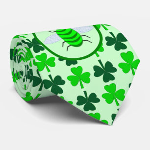 Saint Patricks Day Bee en Shamrocks Stropdas