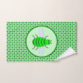 Saint Patricks Day Bee et Shamrocks (Serviette à main)