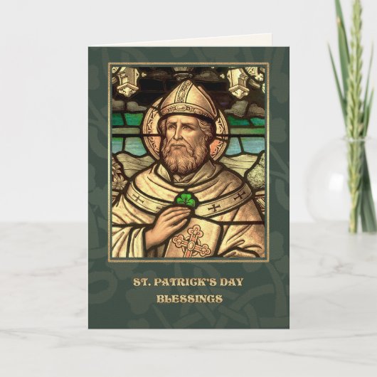 Saint Patrick's Day Bénédictions Carte religieuse (Devant)
