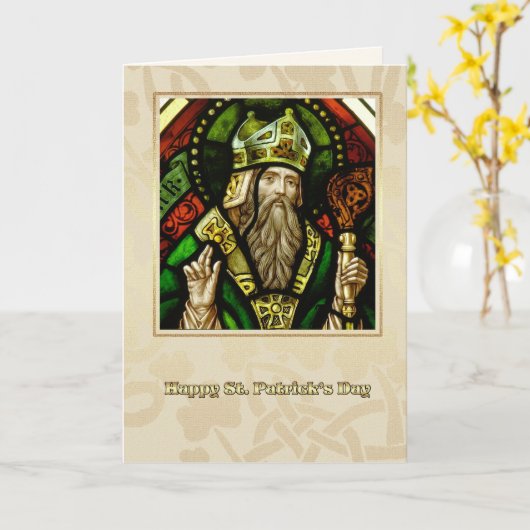 Saint Patrick's Day Bénédictions Carte religieuse (Fleur jaune)