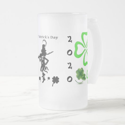 Saint Patrick's Day Bier Mug Modèle (Devant droit)