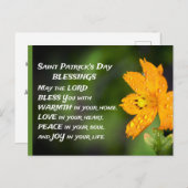 Saint Patrick's Day Blessings Briefkaart (Voorkant / Achterkant)