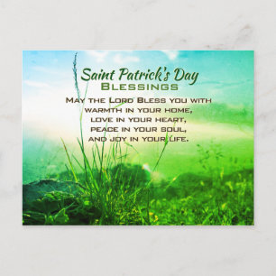 Saint Patrick's Day Blessings, Irish Prayer Briefkaart