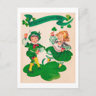 Saint Patrick's Day Boy & Girl, Briefkaart