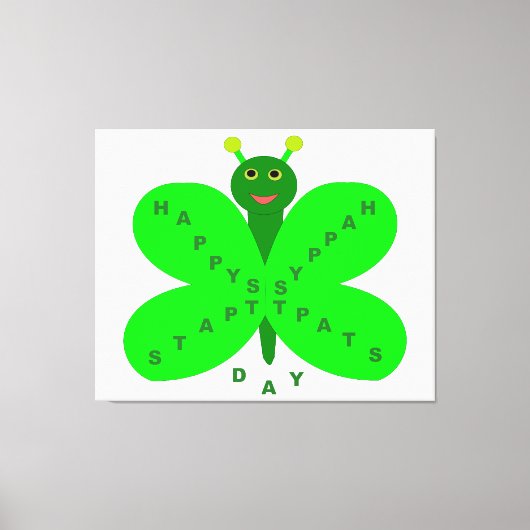 Saint Patricks Day Butterfly Canvas Print (Voorkant)