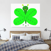 Saint Patricks Day Butterfly Canvas Print (Insitu (Slaapkamer))